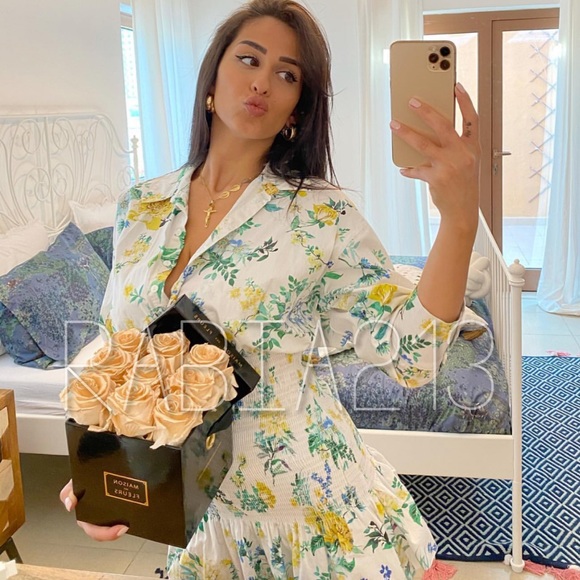 ZARA FLORAL PRINT DRESS - Picture 8 of 16